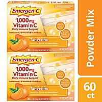 Viên sủi vitamin c vị cam Emergen-C Vitamin C 1000mg Powder 60 Count Tangerine Flavor 2 Month Supply