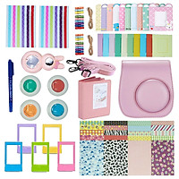 Camera Accessories Compatible with Instax Mini 9 or Mini 8 8+ Include Case/Album/Selfie Lens/Filters/Wall Hang Frames/Film Frames/Border Stickers/Corner Stickers