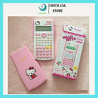 Máy tính Kitty cầm tay giống FX 500 dùng cho học sinh, sử dụng pin năng lượng lượng mặt trời+ Tặng 1 hình dán ngẫu nhiên