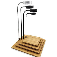 Đèn led kèm đế gỗ chuyên dụng cho bể cá hình tròn tetarium- Đèn led cho bể bán cạn