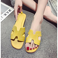 Dép Quai Ngang Nữ Chữ H Da PU Cao Cấp Đẹp Êm Chân 3Fashion - 2567 New