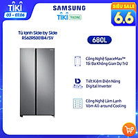Tủ Lạnh Side By Side Inverter Samsung RS62R5001M9/SV (647L) - Hàng Chính Hãng - Chỉ Giao TPHCM
