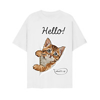 Áo thun unisex mèo dễ thương hello cực yêu cho các Sen form đẹp vải dày mịn mát 2019T1262