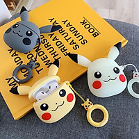 Case silicon bảo vệ hộp đựng tai nghe bluetooth phụ kiện iphone không dây Airpods 1 2 mẫu Pikachu