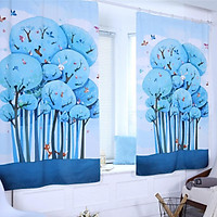Digital Pattern Printed Curtain Sunshine Block Window Drape Living Bedroom Decoration