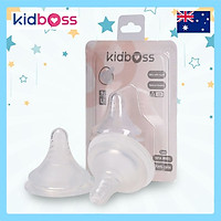 Cặp Núm Ti Silicone Kidboss Premium (Bình PPSU) - Size + (trên 12 tháng)