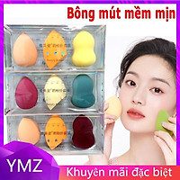 Mút trang điểm 1 hộp 3 bông mút oval , giọt nước ,hồ lô mềm mịn