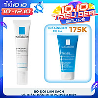 Bộ đôi kem giảm mụn chuyên biệt La Roche Posay Effaclar A.I 15ml và Gel rửa mặt dành cho da dầu mụn Effaclar Gel 50ml