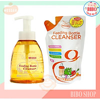COMBO CHAI + TÚI RỬA BÌNH SỮA WESSER