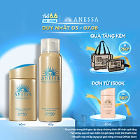 Combo Kem chống nắng dưỡng da dạng sữa Anessa Milk SPF 50+ PA++++ 60ml và Kem chống nắng dưỡng da dạng xịt Anessa Spray 60g