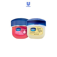 Bộ 2 sáp dưỡng môi Vaseline dạng hũ: Hồng Xinh và Ngọt Ngào