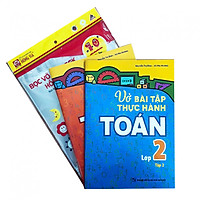Combo Vở bài tập thực hành Toán lớp 2 + tập bọc sách vở