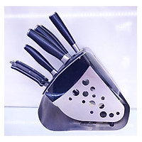 Bộ dao inox Elmich 7 món EL3800 (4 dao, 1 kéo, 1 thanh mài dao, 1 giá để dao)