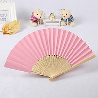 Tailored Pattern Folding Dance Wedding Party Lace Silk Folding Hand Held Solid Color Fan