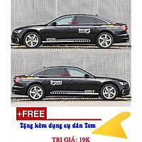 Tem dán sườn Decal dán sườn trang trí Ô tô D-354 Tặng kèm dụng cụ dán Tem