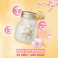 Viên Uống Cấp Ẩm InnerB Aqua Rich DoubleUp lọ 56 viên, cho da sáng mịn tăng độ đàn hồi, mềm mại, hỗ trợ tóc, móng khỏe mạnh, ngăn ngừa tác hại của tia UV, chậm quá trình oxy hóa.