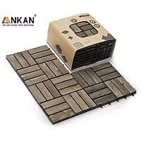 Ván sàn gỗ vỉ nhựa - Loại 12 nan - Gu màu đen - 1 Tấm - Hàng Chính Hãng