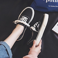 【Quần áo SF】Thin in Green Canvas Shoes Women's Low-Top Versatile New Breathable Board Shoes Flat Casual Cloth Shoes