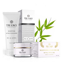 Bộ sản phẩm hỗ trợ trị mụn và dưỡng trắng da mặt Truesky gồm 1 sữa rửa mặt than hoạt tính 60ml & 1 kem dưỡng trắng da mặt 10g