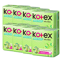 Combo 8 Băng Vệ Sinh Kotex Thảo Dược Siêu Mềm Cánh (Gói 8 Miếng)