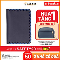 Ví Nhỏ handmade da thật Galaxy Store GVM02 (Xanh Navy)