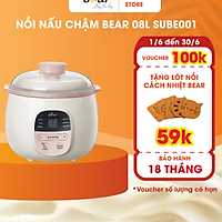 Nồi nấu chậm 0.8L SUBE001.01 - Có lồng hấp (Hàng chính hãng)