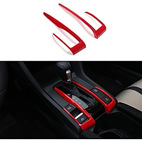 2pcs Gear Box Trims Cvt Automatic Transmission Shift Boots Decoration Stickers For 2016-2021 10th Gen Honda Civic