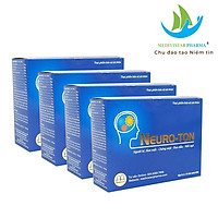 04 Hộp dưỡng Não NEUROTON, giúp hoạt huyết dưỡng não, hỗ trợ phòng chống giảm Trí nhớ, Tai biến đột quỵ, người hay Đau đầu,Hoa mắt, Chóng mặt, Ù tai, Thiếu máu lên não, phòng ngừa giảm nguy cơ huyết khối (Hộp 60 viên nang mềm)