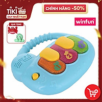 Đàn Đồ Chơi Nhạc Cụ Bé Đàn piano mini cầm tay có nhạc Winfun 0640 - đồ chơi cho bé từ 6 tháng tới 2 tuổi - tặng đồ chơi dễ thương