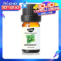 Tinh Dầu Bạc Hà Lục Kobi - Tinh Dầu Thiên Nhiên Nguyên Chất, Tinh Dầu Xông Phòng, Giúp Giảm Stress, Xua Đuổi Côn Trùng Và Khử Mùi Hiệu Quả, Thích Hợp Dùng Với Đèn Xông Và Máy Khuếch Tán Tinh Dầu (5ml)