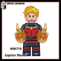 Đồ chơi Lắp ráp minifig Siêu anh hùng trong Phim Biệt Đội Báo Thù Captain Wanda Ant Wasp Người sắt Thor Tóc dài WM6063