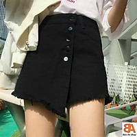 Quần giả váy phối nút kiểu chất Kaki có Size S M L dành cho nữ