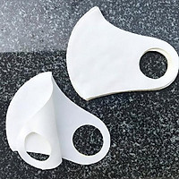 Combo 5 Khẩu trang vải thun 2 da màu trắng Chống nắng và ngăn ngừa bụi thấm hút mồ hôi tốt và chống tia UV mùa hè sử dụng nhiều lần KTDA501