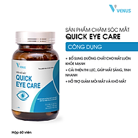 Sản phẩm chăm sóc mắt Quick Eye Care hỗ trợ giảm nhức mỏi, khô, hạn chế lão hoá, cải thiện thị lực hộp 60 viên