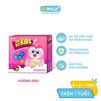 Tổ Yến Nguyên Chất Chưng Sẵn VPMilk True Nest Kids Vị Dâu (Combo 6 lọ x 70 ml)