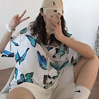 Áo Sơ Mi Trắng Họa Tiết UNISEX Chất Xịn_ Chất Mềm Mịn, From Rộng >70kg Mặc Thỏa Mái. Kèm Ảnh Thật+ Video