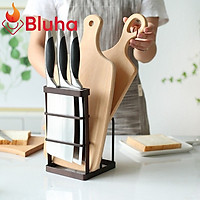 Kệ Để Dao Thớt Nhà Bếp Thép Carbon Sơn Đen Tĩnh Điện Sang Trọng, Tiện Dụng, Độ Bền Cao