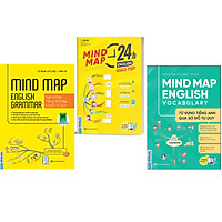 Sách - Combo 3 Cuốn Mind Map English Grammar – Ngữ pháp + Từ Vựng Và Giao Tiếp Tiếng Anh Qua Sơ Đồ Tư Duy ( Nghe Qua App) NHH