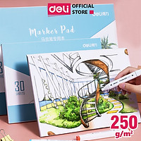 Giấy Vẽ Màu Marker Chuyên Dụng Deli - 30 Tờ 110GSM- 73609 / 73610