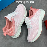 Giày thể thao nữ màu trắng hồng, dòng giày sneaker nữ thời trang, đế êm chân tuyệt đối , thoáng khí thương hiệu ZAVAS - S405
