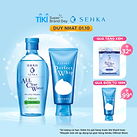 Bộ đôi Senka làm sạch cho mọi loại da (Nước Tẩy Trang Senka Fresh 230ml + SRM Tạo Bọt Senka Perfect Whip 120g)