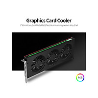 JONSBO Graphics Card Cooler Cooling Fan Graphics Card Radiator with 3 Fans RGB Effect for NVIDIA GTX/AMD