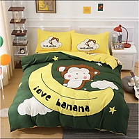 Bộ Chăn Ga Gối Cotton Magic I Love Banana