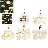 DIY Blessing Wooden Pendant Mask Snowman Christmas Tree Hanging Decoration