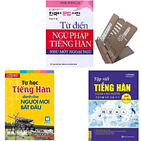 Combo Từ Điển Ngữ Pháp Tiếng Hàn, Tự Học Tiếng Hàn, Tập Viết Tiếng Hàn (Dành Cho Người Mới Bắt Đầu) (tặng kèm giá đọc sách)