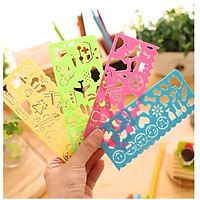 Set 4 thước vẽ hình theo khuôn