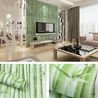 giấy dán tường tre xanh