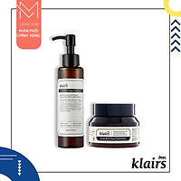 Klairs Bộ sản phẩm hỗ trợ lạch mụn đầu đen, kiểm soát dầu thừa hiệu quả tức thời cho da dầu tẩy trang và tẩy tế bào chết