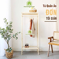 TỦ TREO QUẦN ÁO ĐƠN GỖ THÔNG LẮP RÁP