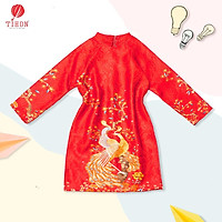 Áo Dài Trẻ Em TIHON Thời Trang Cho Bé Gái ADT08G-1145Đ-906